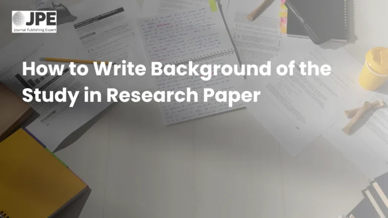 how to write background of the study