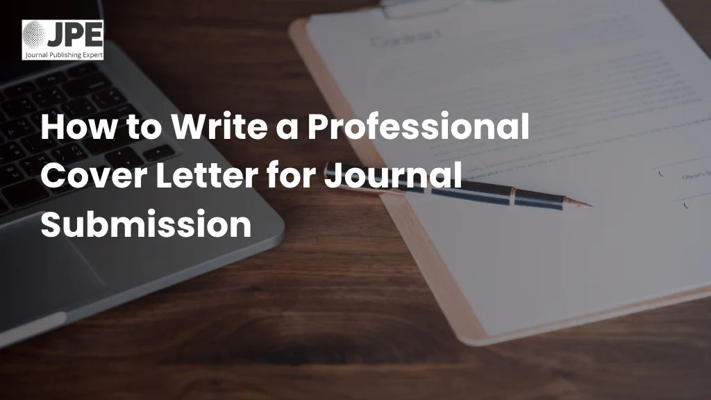 how to write professional cover letter for journal submission